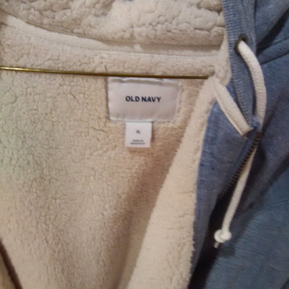 Old Navy Men's Zip Up Hoodie Color Light Blue Size XL NWT - Picture 3 of 7